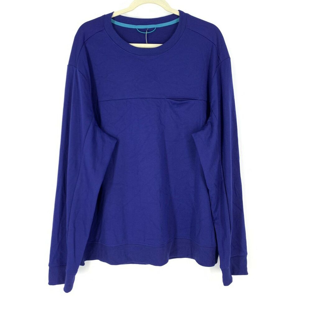 All in Motion‎ XXL Ponte Crew Neck Sweatshirt Indigo Blue NWT